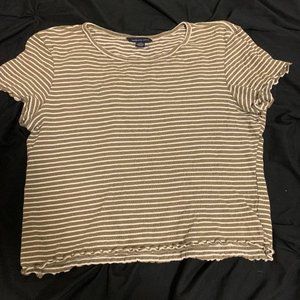 American Eagle Outfitters Women's Green Shirt